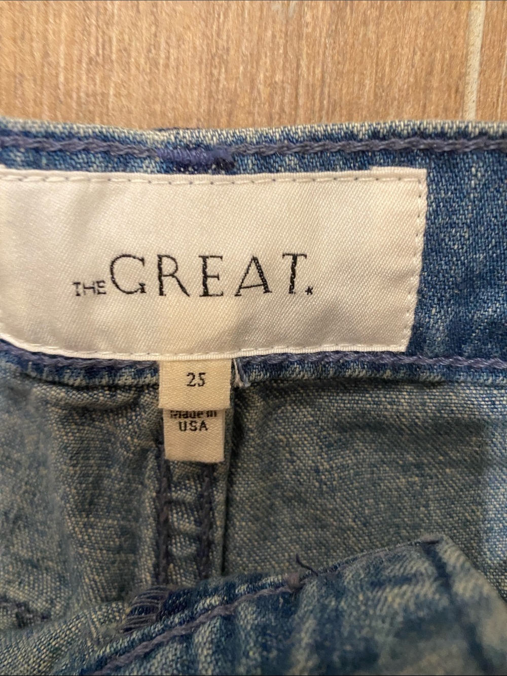 THE GREAT. Light Blue Wide-Leg Jeans with Rope Belt - Picture 2 of 4